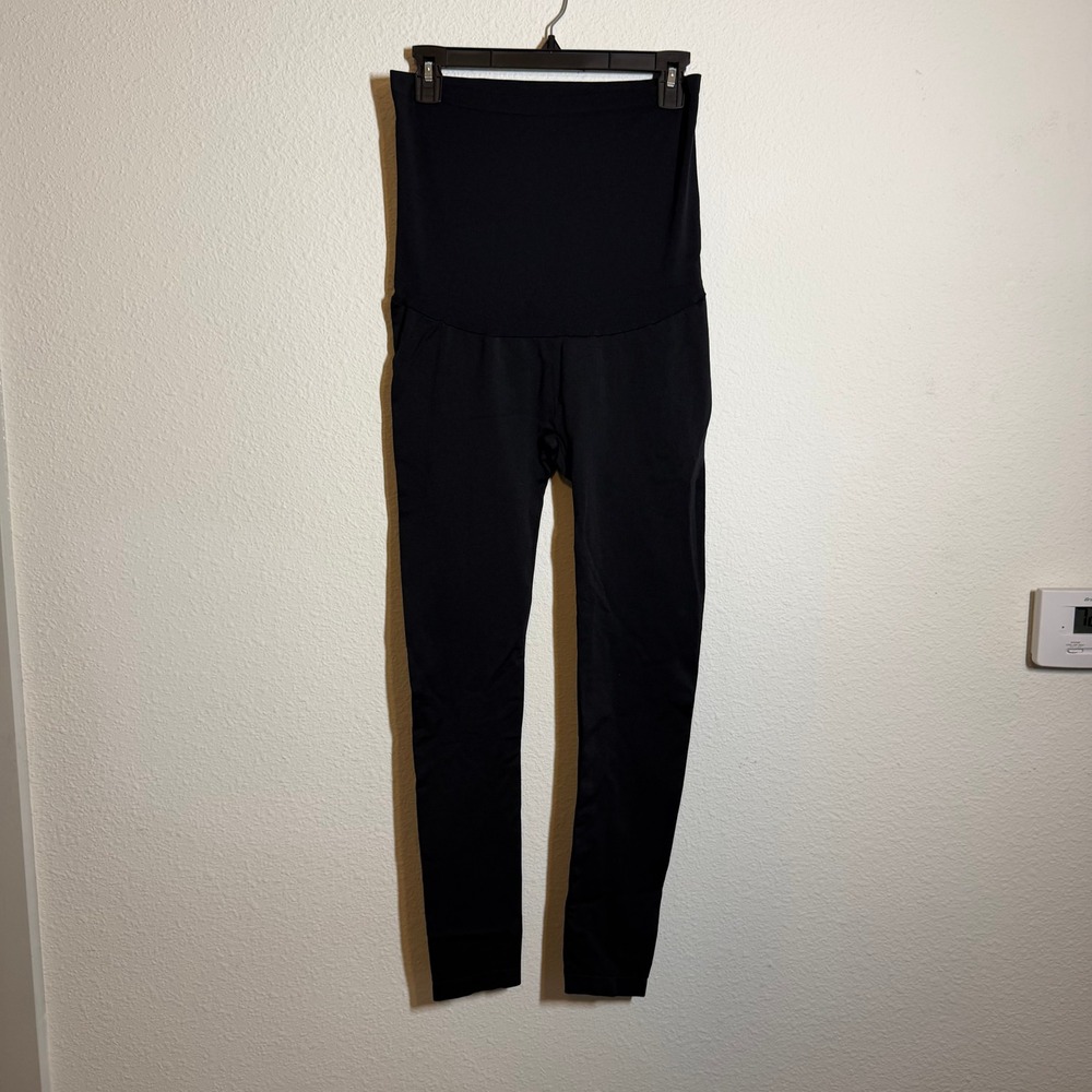 Soho Maternity Black Over the Belly Leggings One Size Fits All 658CW01MAT
